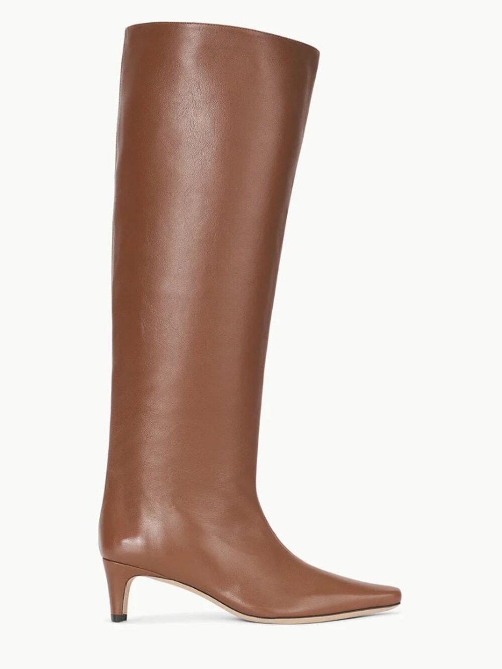 Staud Wally Leather Boots Cacao